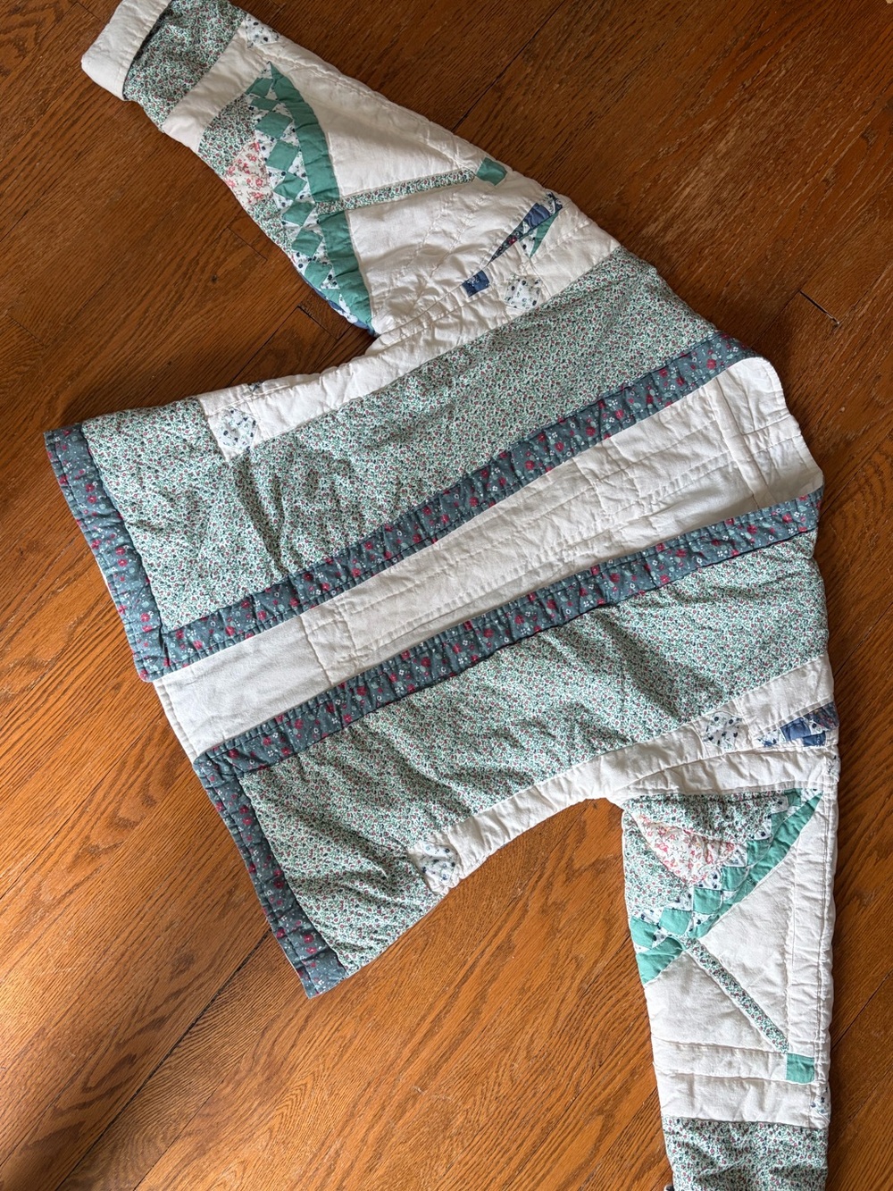 The Rainy Day Quilt Coat — Handmade Vintage Patchwork Coat Sz M